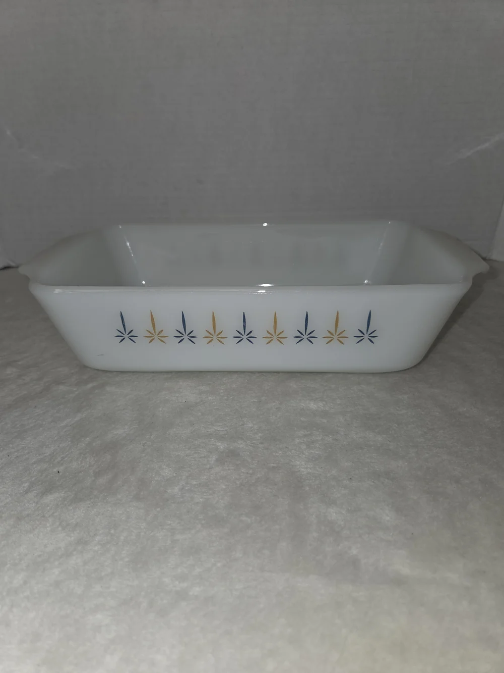 Vintage  Fire King Candle Glow 441 Rectangle Loaf Baking Casserole Dish 1 Qt.